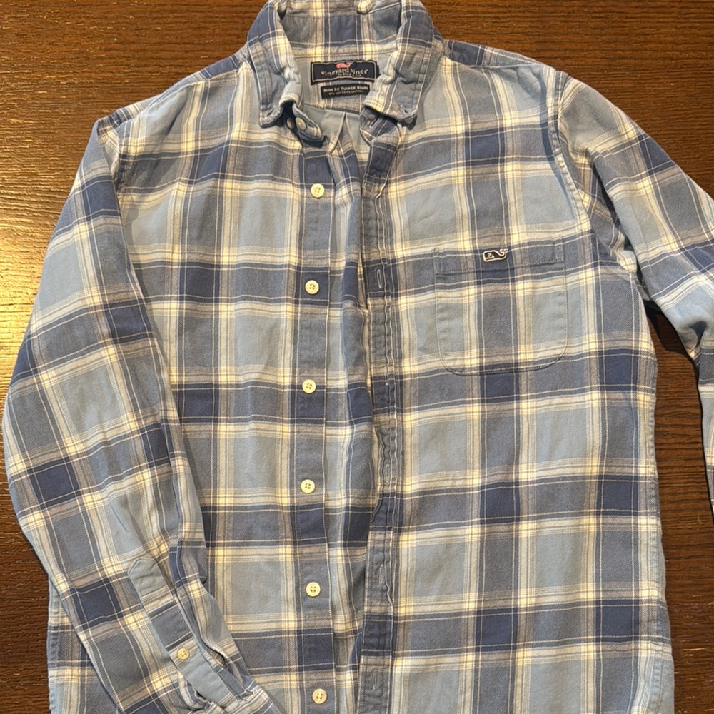 Vineyard Vines Blue Plaid Shirt